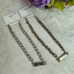 NWT Silver and Gold Chain Necklaces